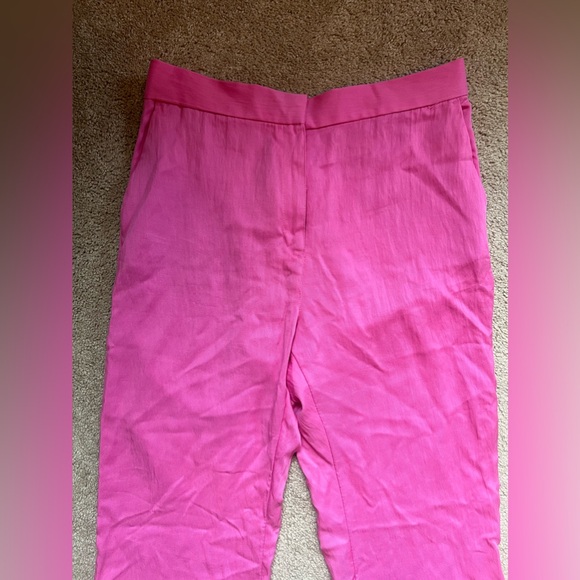 H&M Flared Pants Pink with Trouser Style Pockets Size 14 - Picture 2 of 10